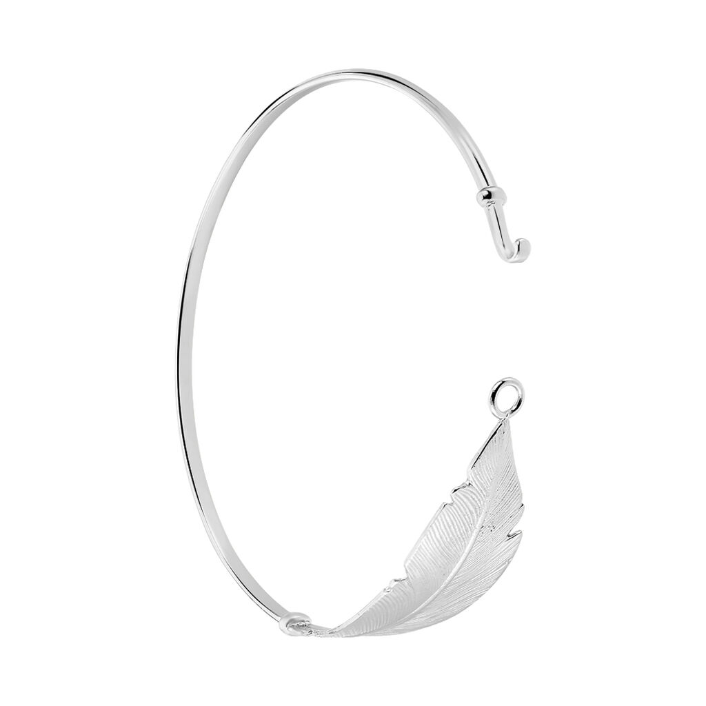 Bracelet Jonc Euriell Argent Blanc - Bracelets joncs Femme | Histoire d&rsquo;Or