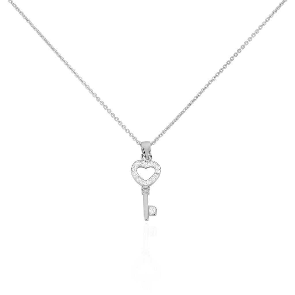 Collier Amy Argent Blanc Oxyde De Zirconium - Colliers fantaisie Femme | Histoire d’Or