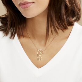Collier Attrape Reves Plaque Or Jaune Pierre De Synthese - Colliers fantaisie Femme | Histoire d’Or