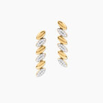 Boucles D'Oreilles Pendantes Sunset Riviera Argent Dor&eacute; A L'Or 750/1000 Oxyde De Zirconium - Boucles d'oreilles pendantes Femme | Histoire d&rsquo;Or