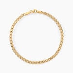 Bracelet Or Jaune Capucin Maille Marine - Bracelets cha&icirc;ne Femme | Histoire d&rsquo;Or