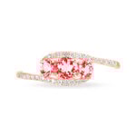 Bague Chloe Or Rose Rubis Et Diamant - Bagues solitaires Femme | Histoire d&rsquo;Or