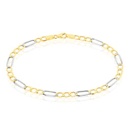 Bracelet Cameo Maille Alternee 1/3 Or Bicolore - Bracelets chaîne Femme | Histoire d’Or