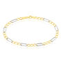 Bracelet Cameo Maille Alternee 1/3 Or Bicolore