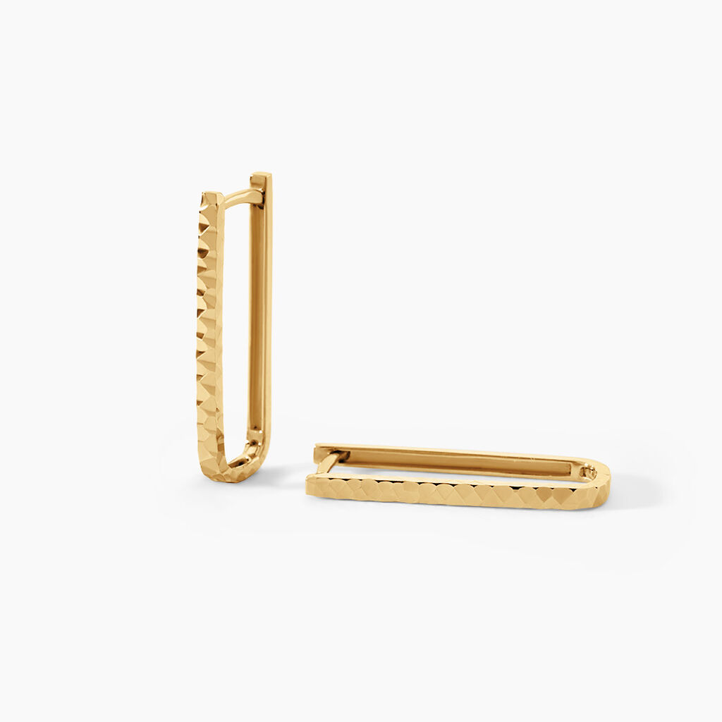 Cr&eacute;oles Eero Argent Dor&eacute; A L'Or 750/1000 - Boucles d'oreilles cr&eacute;oles Femme | Histoire d&rsquo;Or
