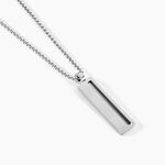 Collier Line Acier Blanc - Colliers fantaisie Homme | Histoire d&rsquo;Or