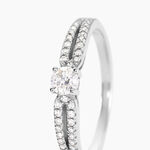 Bague Solitaire Katalina Or Blanc Diamant - Bagues solitaires Femme | Histoire d&rsquo;Or