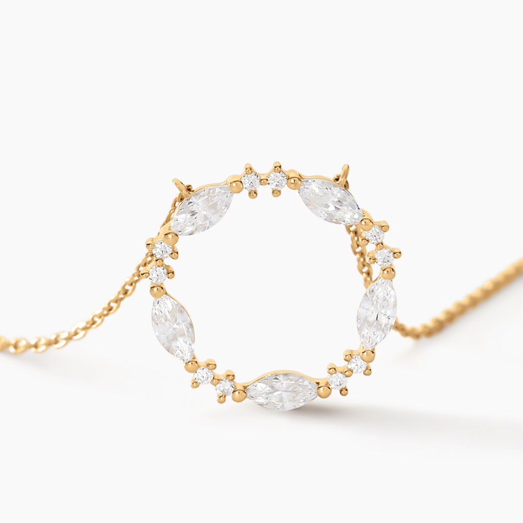 Collier Tiara Or Jaune Oxyde De Zirconium - Colliers Femme | Histoire d’Or
