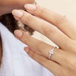 Bague Or Blanc Peadar Oxyde De Zirconium - Bagues solitaires Femme | Histoire d&rsquo;Or