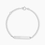Bracelet Identit&eacute; Shanah Or Blanc - Bracelets Communion Enfant | Histoire d&rsquo;Or