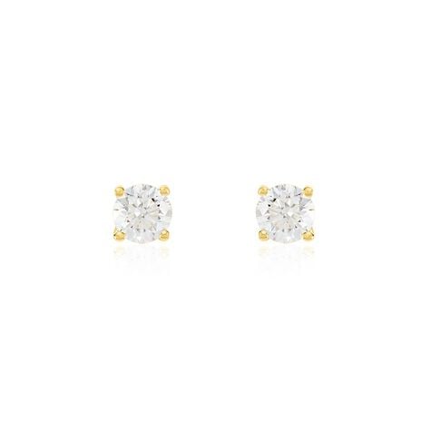 Boucles D'oreilles Puces Or Jaune Aphrodite Diamants - Clous d'oreilles Femme | Histoire d’Or