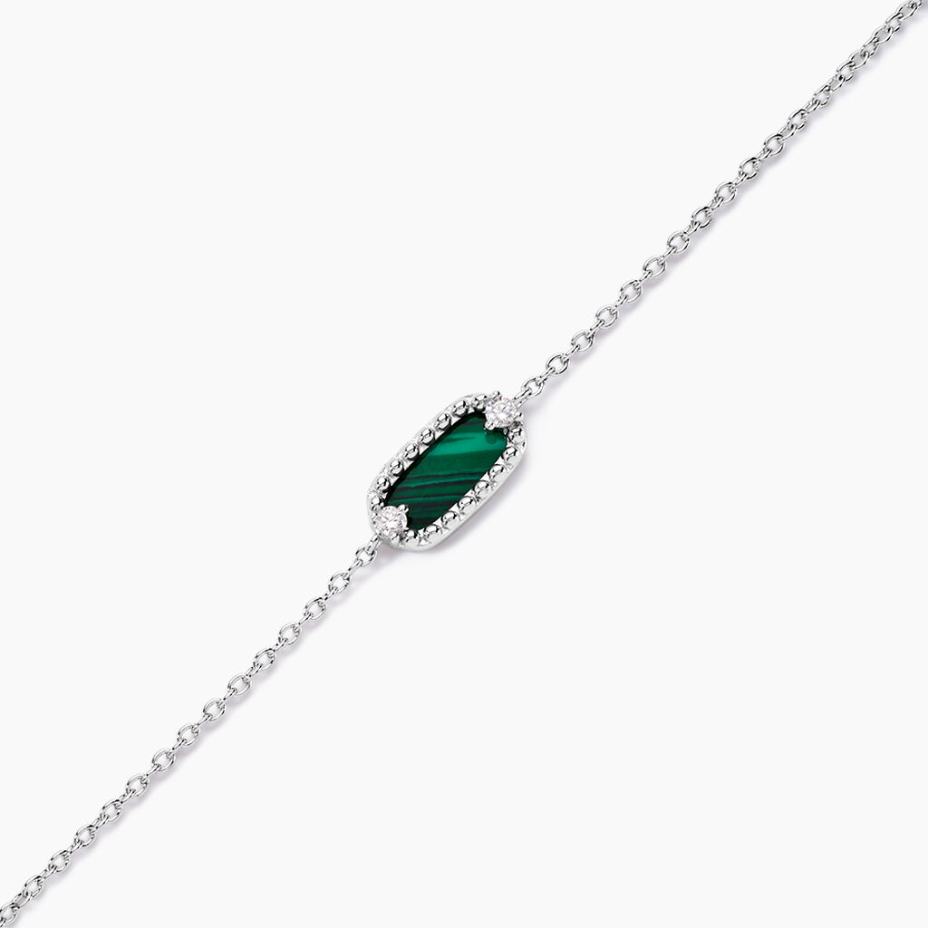 Bracelet Serafine Argent Blanc Malachite Oxyde De Zirconium - Bracelets Femme | Histoire d’Or