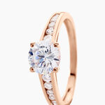 Bague Solitaire Arjuna Or Rose Oxyde De Zirconium - Bagues solitaires Femme | Histoire d&rsquo;Or