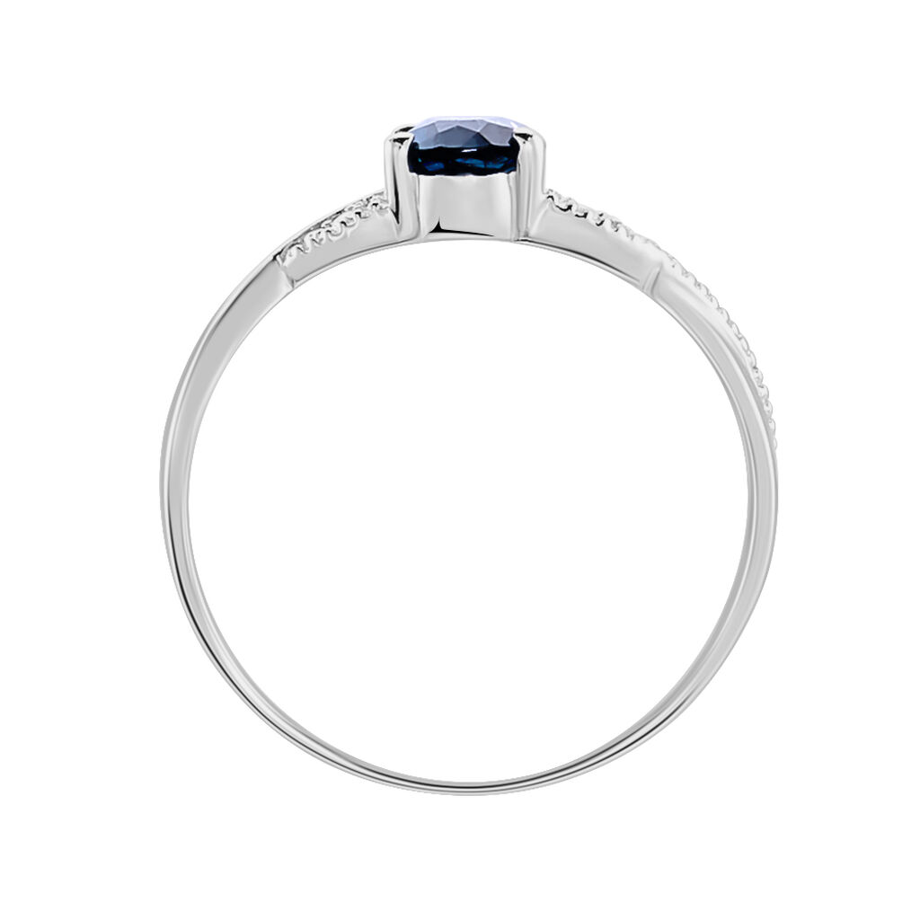Bague Candice Or Blanc Topaze - Bagues solitaires Femme | Histoire d’Or