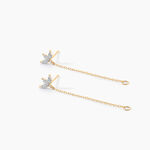 Boucles D'oreilles Pendantes Gianpaolo Or Jaune Diamant - Boucles d'oreilles pendantes Femme | Histoire d&rsquo;Or