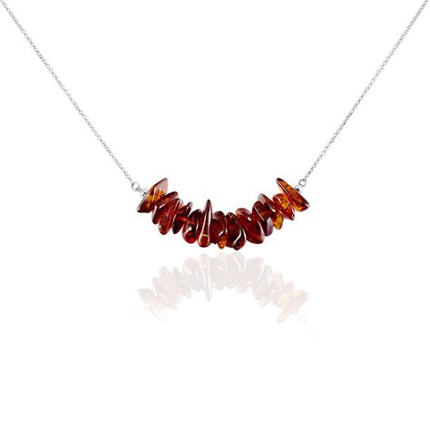 Collier Argent Ursan Ambre - Colliers fantaisie Femme | Histoire d’Or