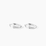 Cr&eacute;oles Celyn Argent Rhodi&eacute; Oxyde De Zirconium - Boucles d'oreilles cr&eacute;oles Femme | Histoire d&rsquo;Or
