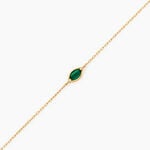 Bracelet Lucky Gems Or Jaune Malachite Oxyde De Zirconium - F&ecirc;te des m&egrave;res Femme | Histoire d&rsquo;Or