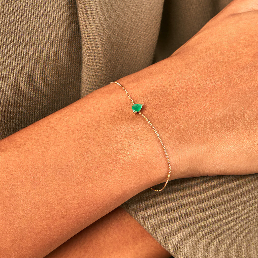 Bracelet Gathbiyya Or Jaune Emeraude - Bracelets Femme | Histoire d&rsquo;Or