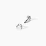 Piercing Ayako Argent Blanc Oxyde De Zirconium - Piercings d'oreilles Femme | Histoire d&rsquo;Or