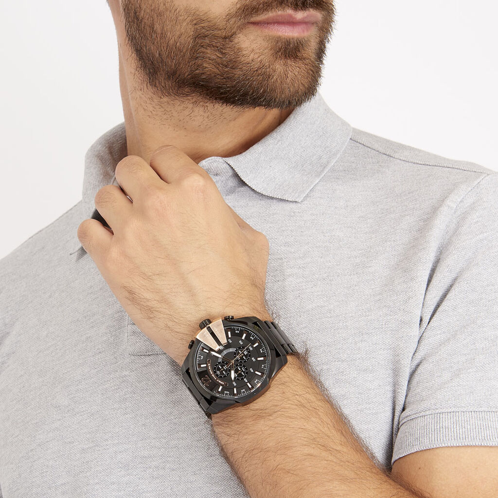 Montre Diesel Mega Chief Noir - Montres Homme | Histoire d’Or