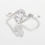 Bague Coronille Or Blanc Oxyde - Bagues solitaires Femme | Histoire d&rsquo;Or