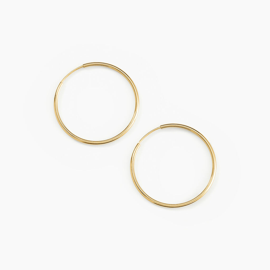 Créoles Dominae Or Jaune - Boucles d'oreilles créoles Femme | Histoire d’Or