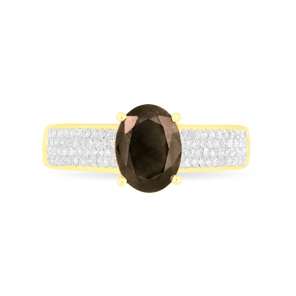 Bague Crista Or Jaune Quartz Et Diamant - Bagues solitaires Femme | Histoire d&rsquo;Or