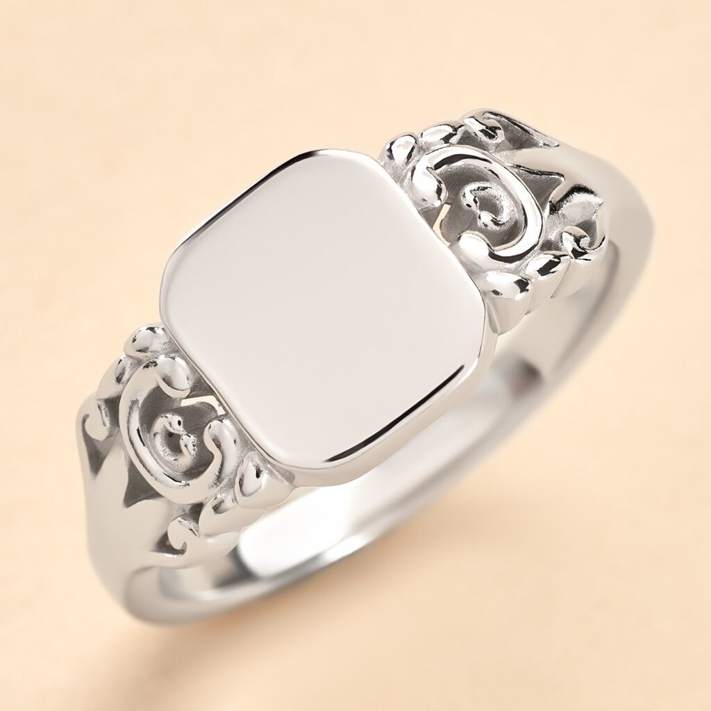 Chevalière Rita Argent Blanc - Chevalières Femme | Histoire d’Or