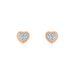 Boucles D'oreilles Puces Mon 1er Diamant Or Rose Diamant - Clous d'oreilles Femme | Histoire d’Or