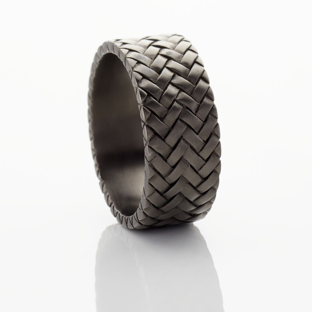 Bague Argent Noir - Bagues Homme | Histoire d&rsquo;Or