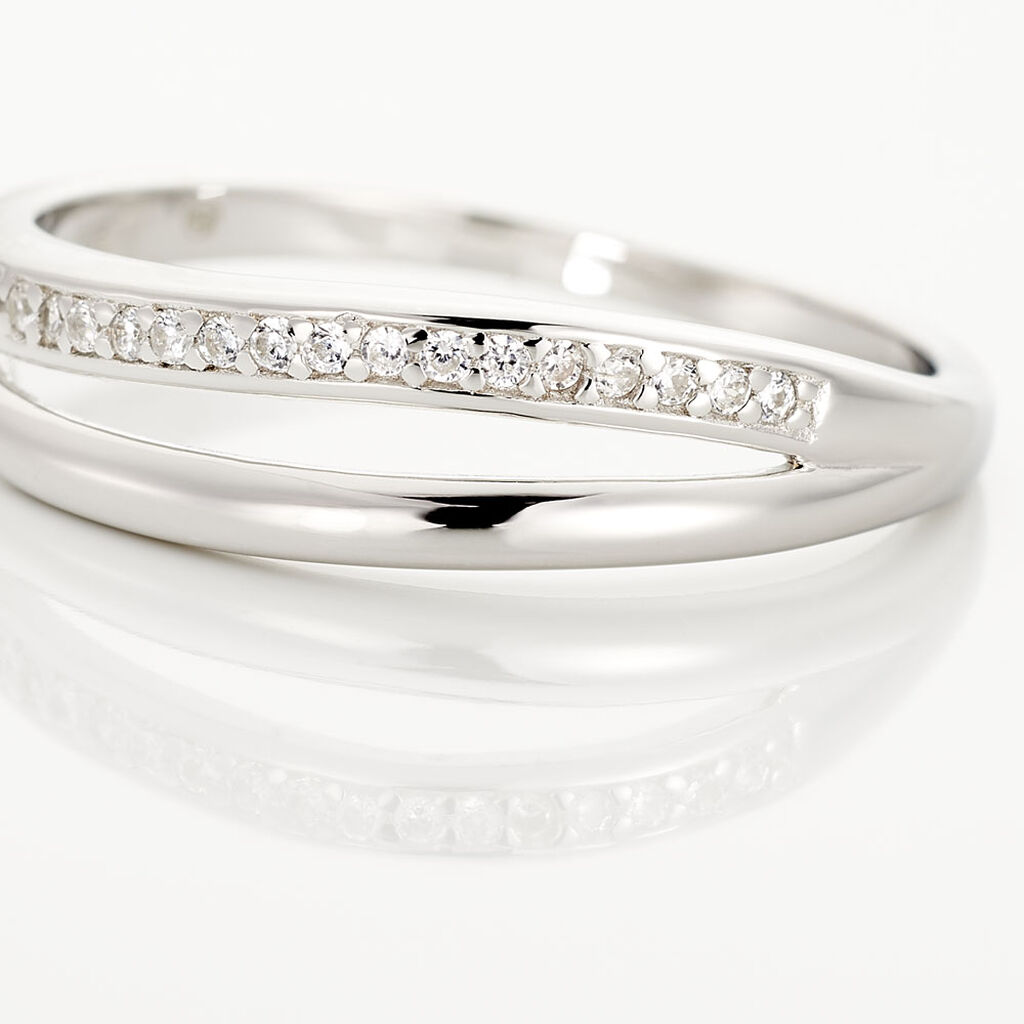 Bague Celimene Argent Blanc Oxyde De Zirconium - Bagues avec pierre Femme | Histoire d&rsquo;Or