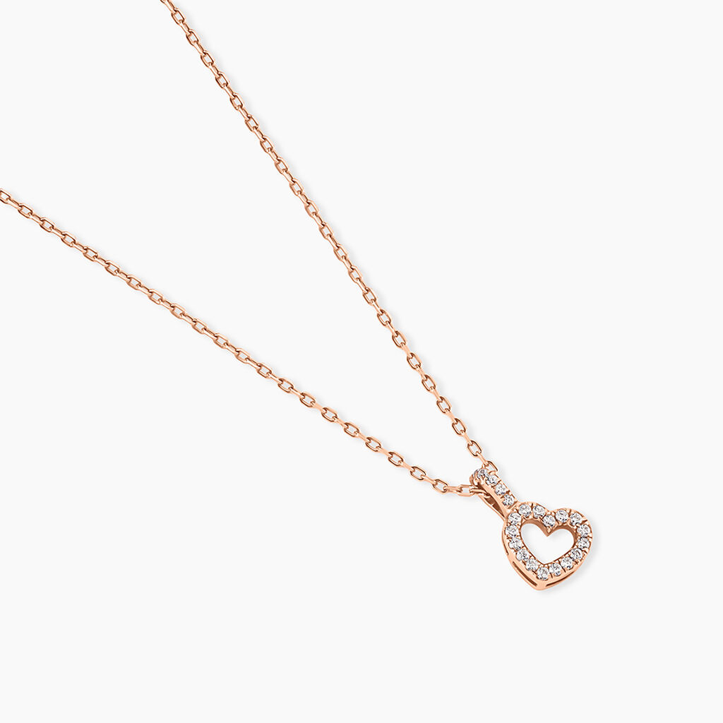 Collier Phanie Argent Rose Oxyde De Zirconium - Colliers fantaisie Femme | Histoire d&rsquo;Or