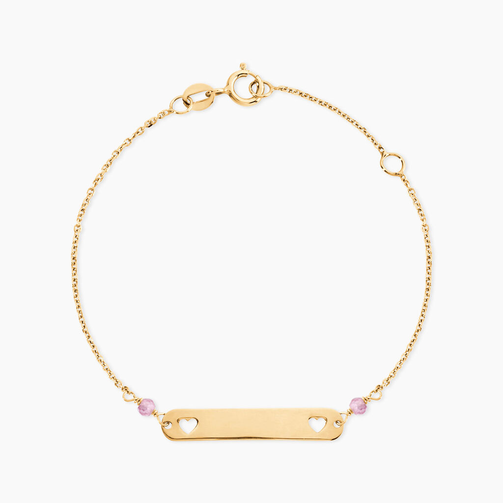 Bracelet Identit&eacute; Alessandra Or Jaune Oxyde De Zirconium - Bracelets Communion Enfant | Histoire d&rsquo;Or