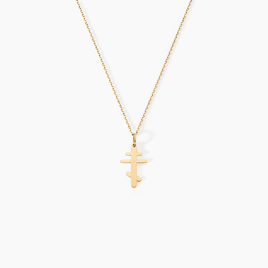 Pendentif Cobeia Orthodoxe Or Jaune - Pendentifs Bapt&ecirc;me Famille | Histoire d&rsquo;Or