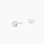 Boucles D'oreilles Puces Petrine Argent Blanc Oxyde De Zirconium - Boucles d'oreilles fantaisie Femme | Histoire d&rsquo;Or