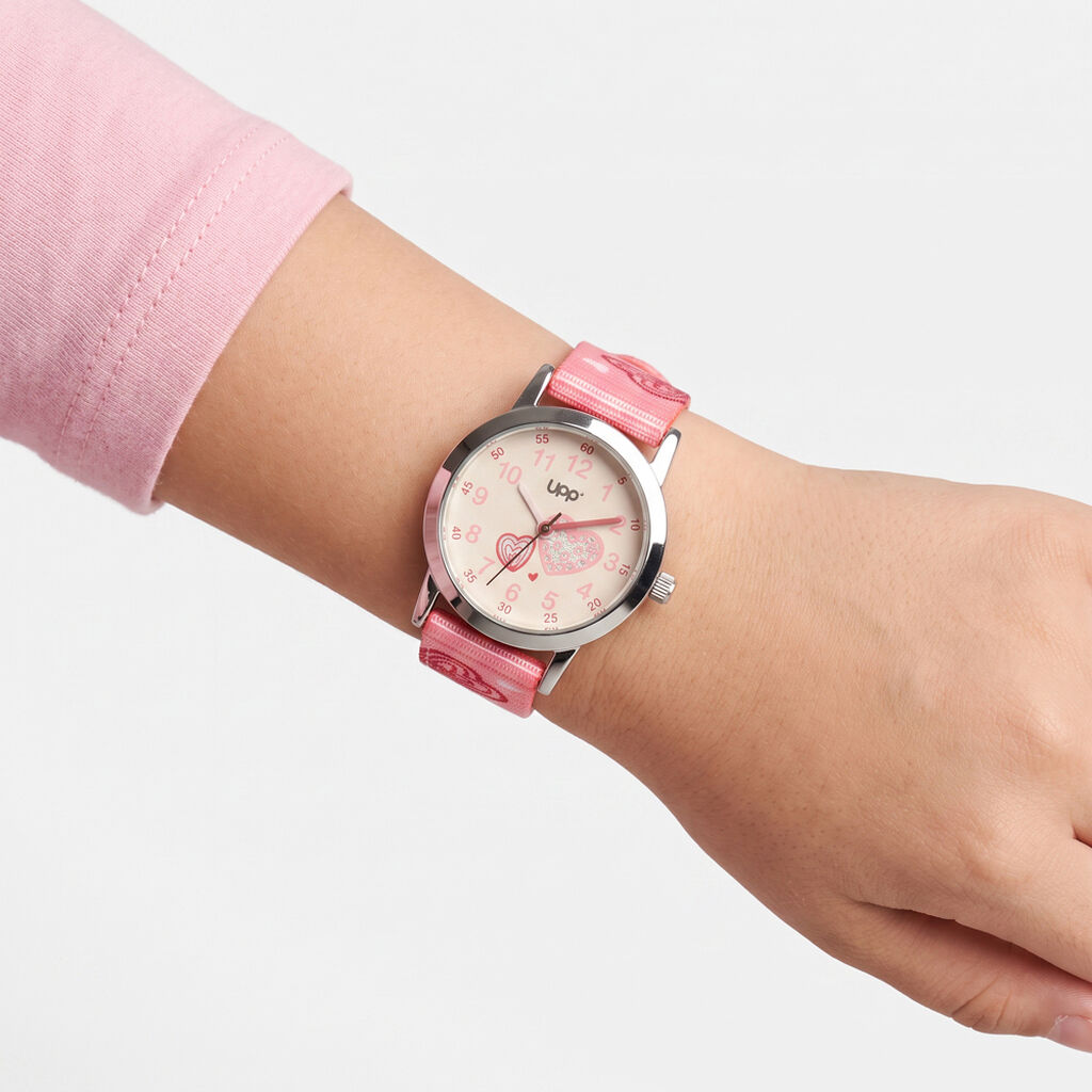 Montre Upp Tutti Coeurly Rose - Id&eacute;es cadeaux Enfant | Histoire d&rsquo;Or