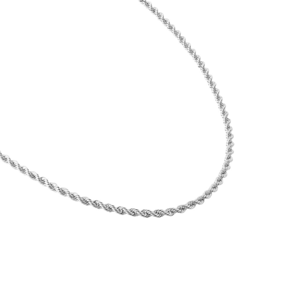 Chaine Jerry Maille Corde Or Blanc - Chaines Femme | Histoire d’Or