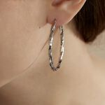 Cr&eacute;oles Argent Blanc Diane - Boucles d'oreilles cr&eacute;oles Femme | Histoire d&rsquo;Or