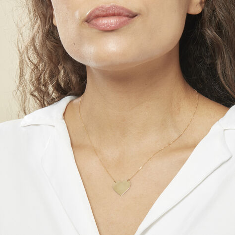 Collier Coeur Gravable Or Jaune - Cadeaux de naissance Femme | Histoire d’Or