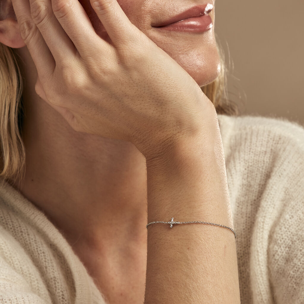 Bracelet Peyton Argent Blanc - Bracelets Femme | Histoire d’Or