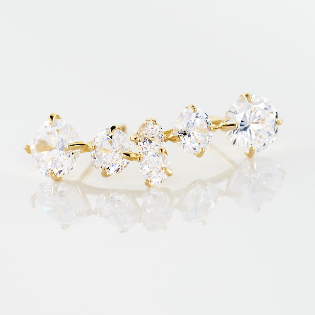 Bijoux D'oreilles Raffaele Or Jaune Oxyde De Zirconium - Ear cuffs Femme | Histoire d&rsquo;Or