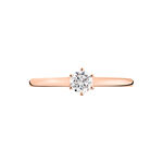 Bague Solitaire Natalia Or Rose Diamant - Bagues solitaires Femme | Histoire d&rsquo;Or