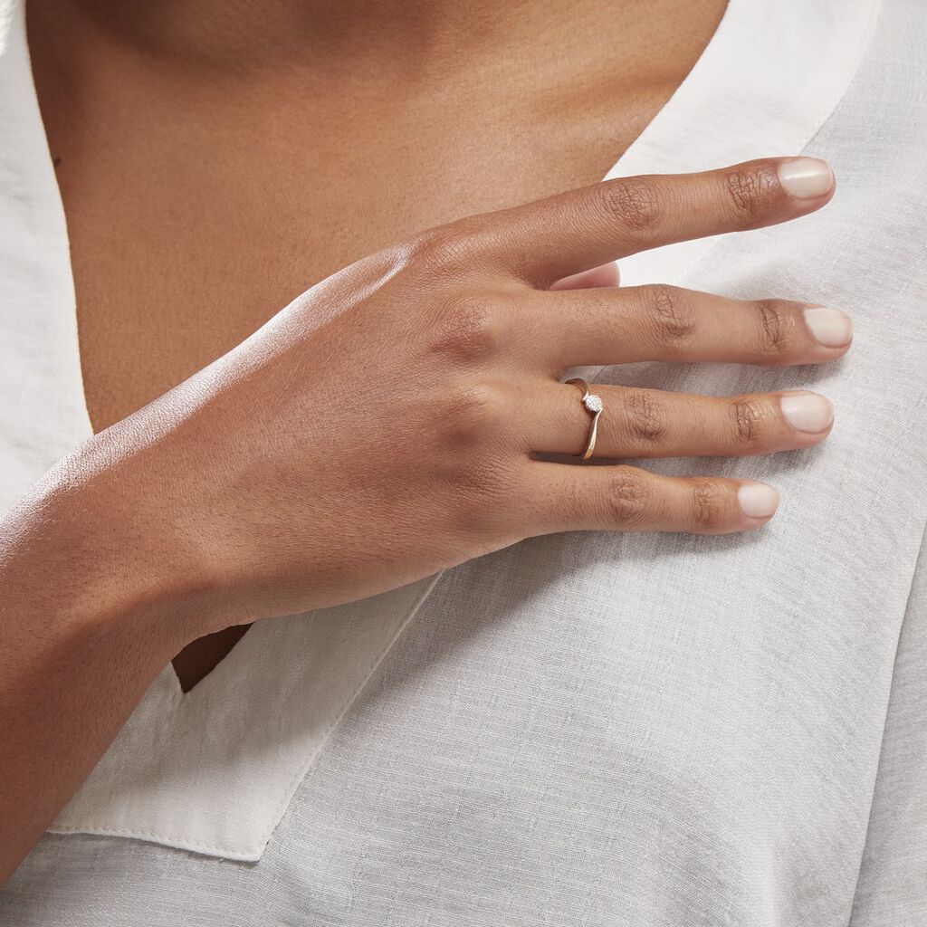 Bague Or Jaune Cerisette Diamant - Bagues avec pierre Femme | Histoire d’Or