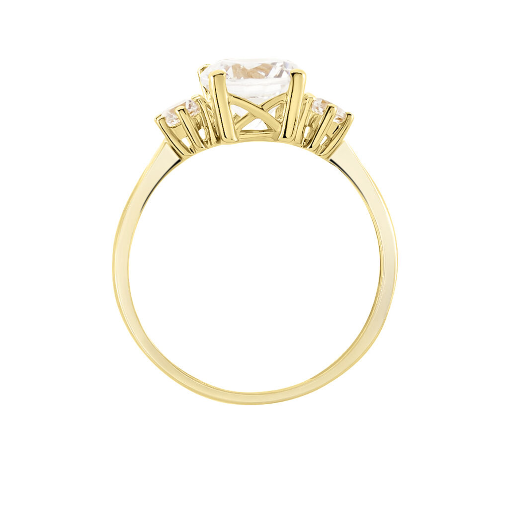 Bague Or Jaune Kesari Oxyde De Zirconium - Bagues solitaires Femme | Histoire d’Or
