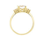 Bague Or Jaune Kesari Oxyde De Zirconium - Bagues solitaires Femme | Histoire d&rsquo;Or