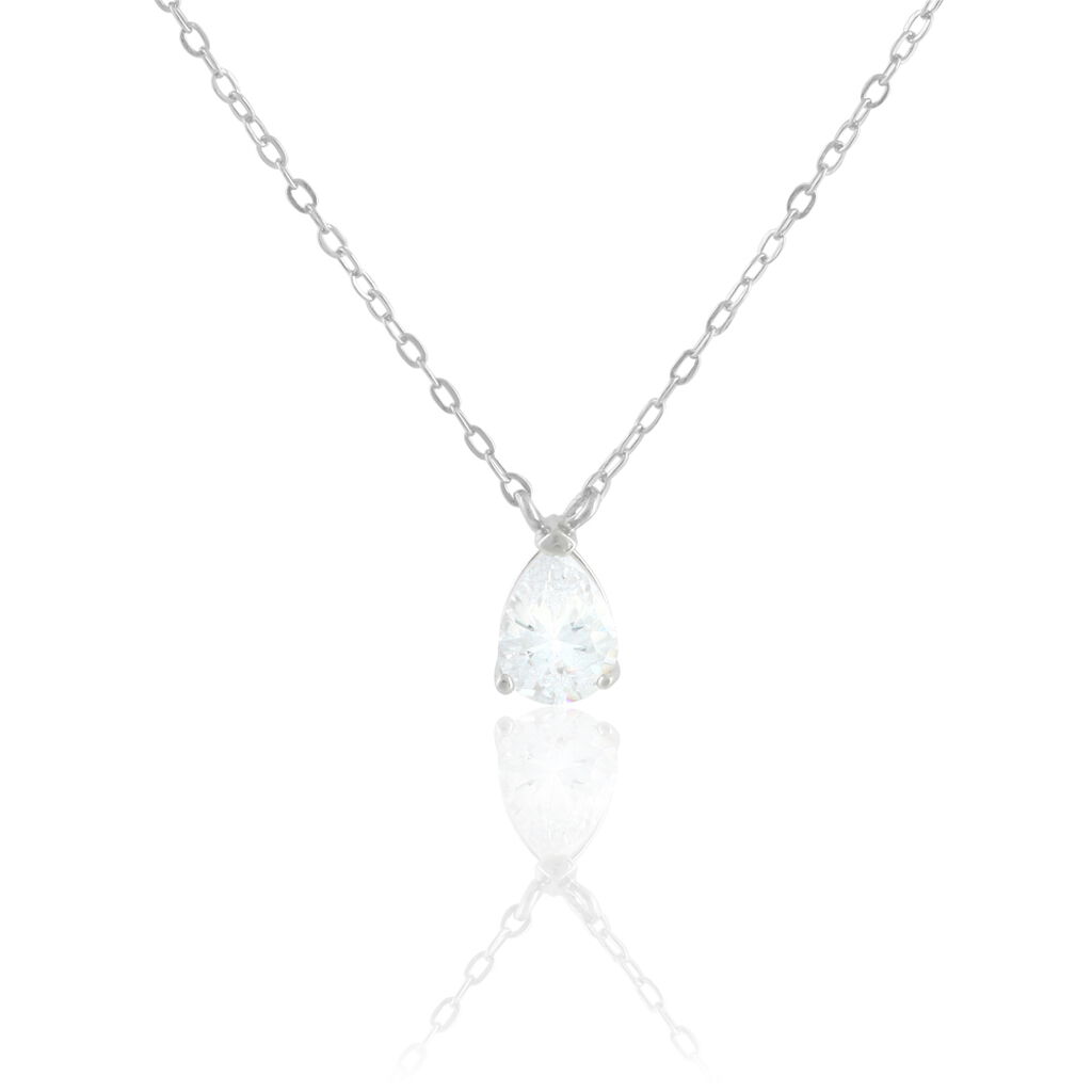 Collier Carolyn Argent Blanc Oxyde De Zirconium - Colliers fantaisie Femme | Histoire d’Or