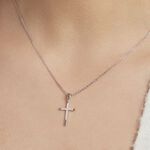 Collier Chirsta Argent Blanc Oxyde De Zirconium - Colliers fantaisie Femme | Histoire d&rsquo;Or