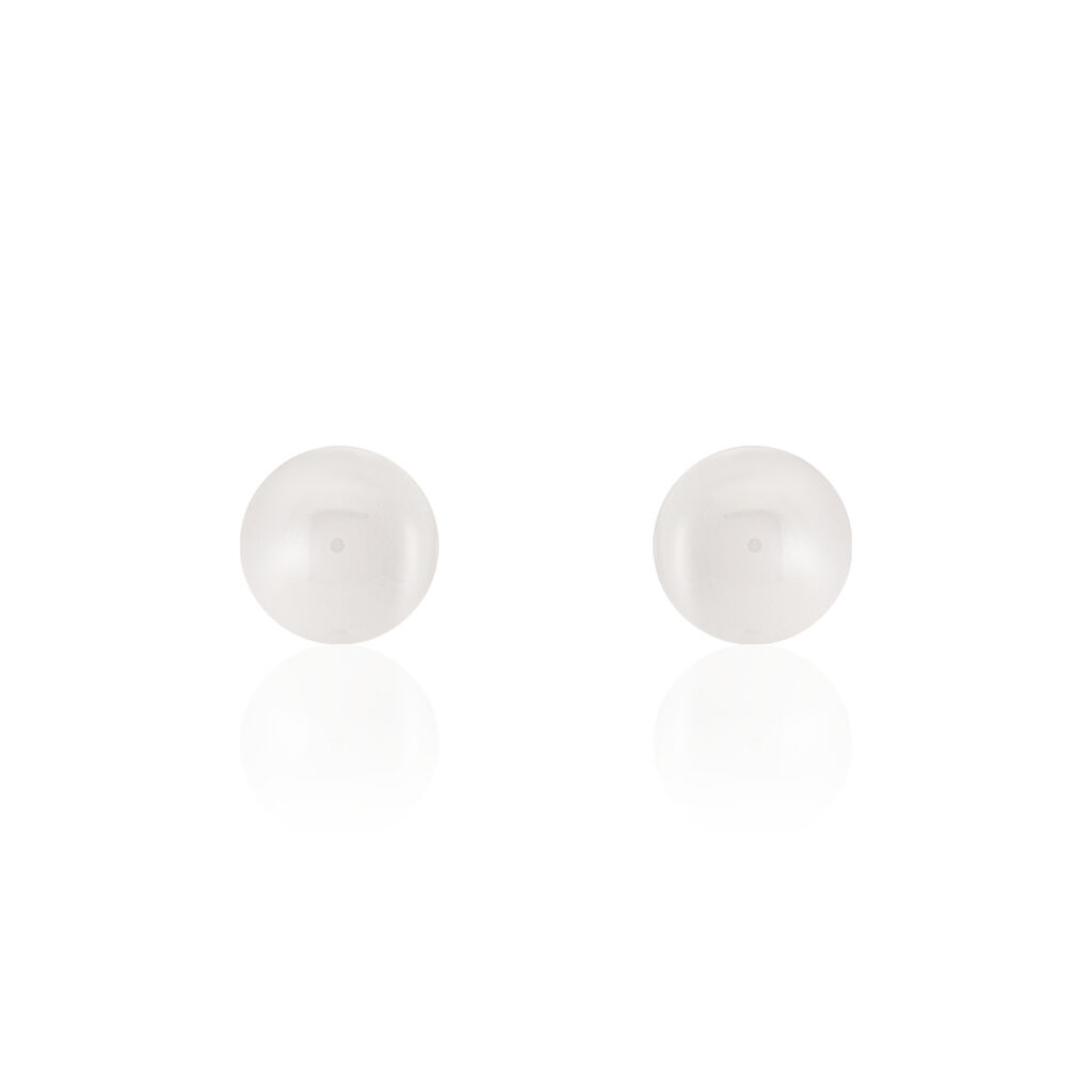 Bijoux D'oreilles Venissia Argent Blanc Céramique - Boucles d'oreilles fantaisie Femme | Histoire d’Or