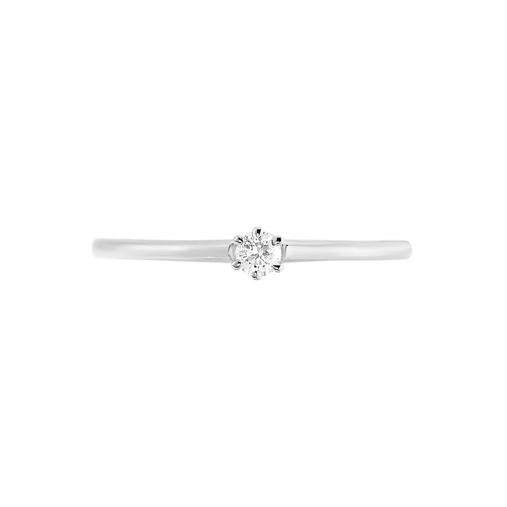 Bague Solitaire Samantha Or Blanc Diamant - Bagues solitaires Femme | Histoire d’Or